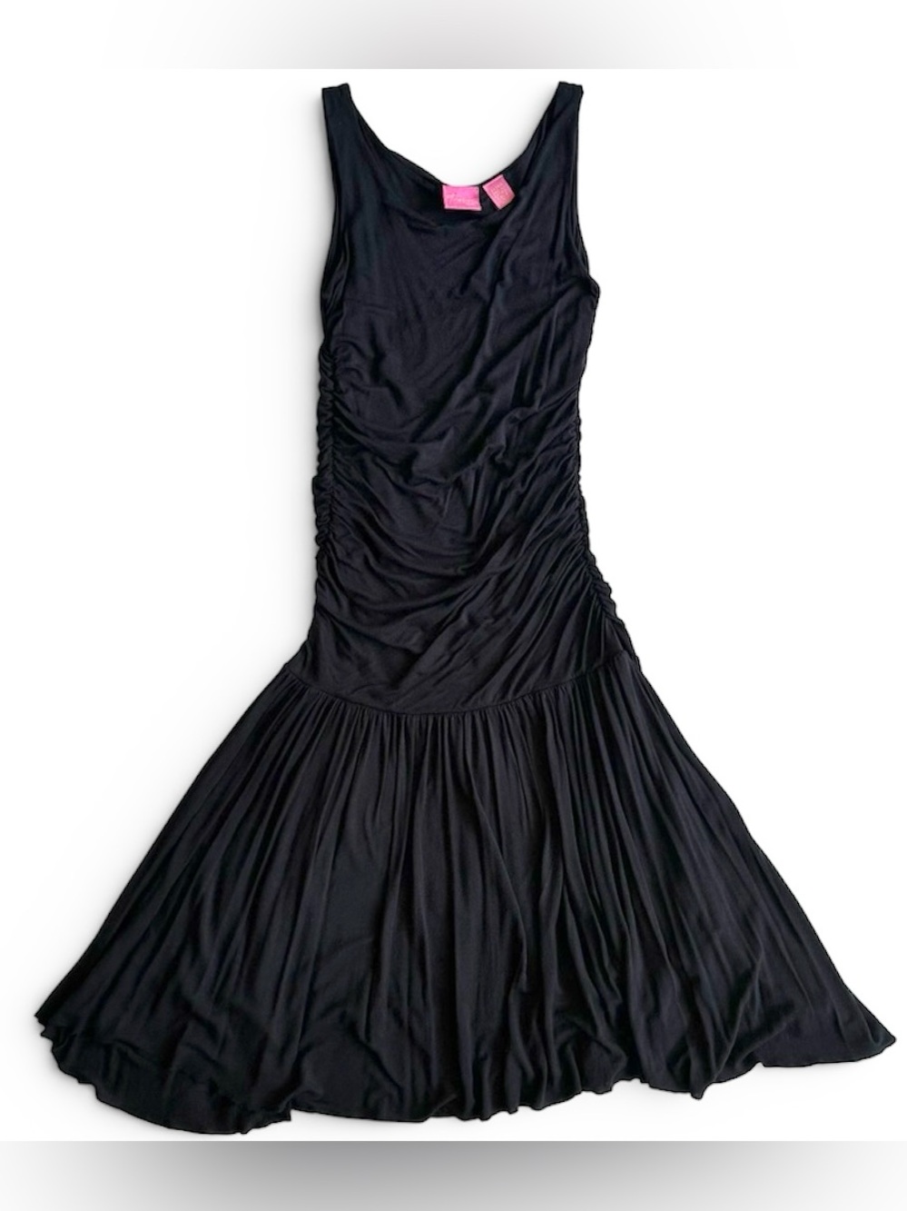 Thalia Sodi black ruched dropwaist dress, size xsmall